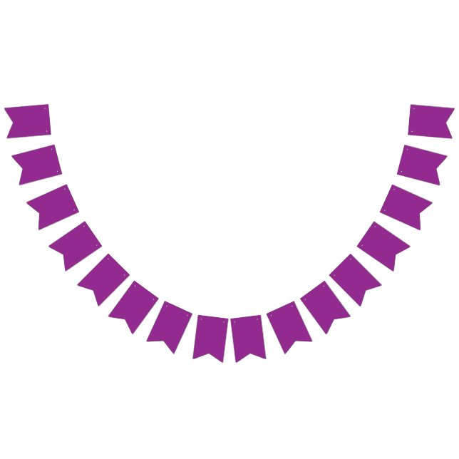 Bold Magenta Wedding Invite with Minimal Style Bunting (All)