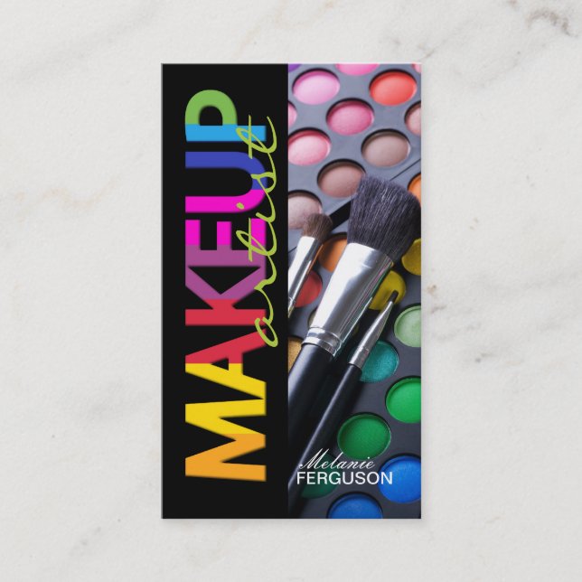 BOLD MAKEUP ARTIST BUSINESS CARD (Front)