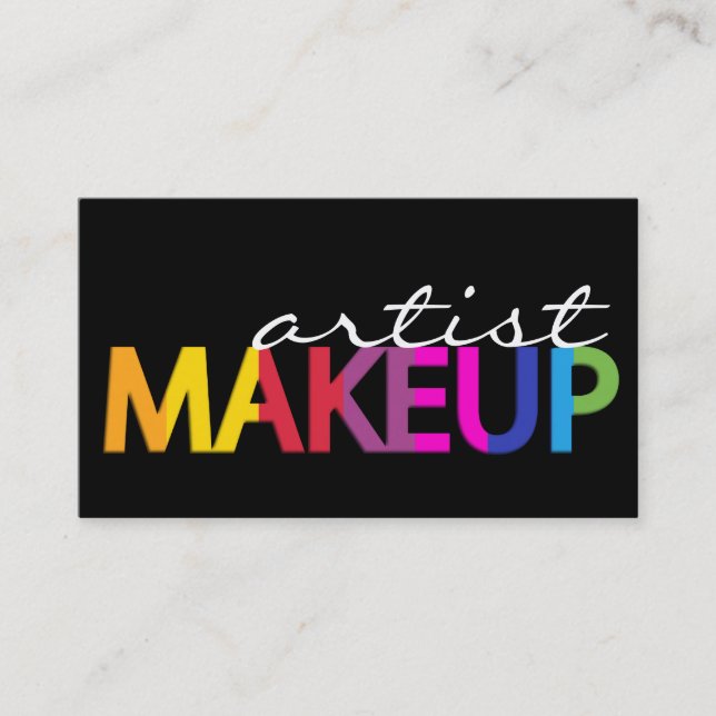 BOLD MAKEUP ARTIST BUSINESS CARD (Front)