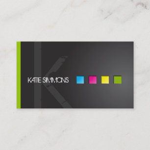Bold  Makeup Artist Business Card