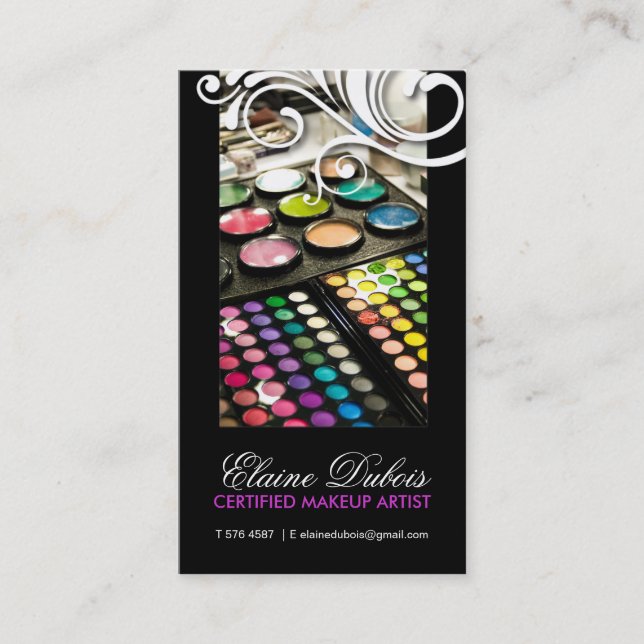 BOLD MAKEUP ARTIST BUSINESS CARD (Front)