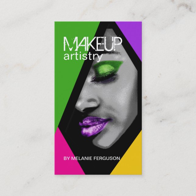 BOLD MAKEUP ARTIST BUSINESS CARD (Front)