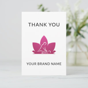 Bold Massage Therapist Brand Thank You Card