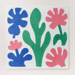 Bold Matisse Style Floral Cutouts Jigsaw Puzzle