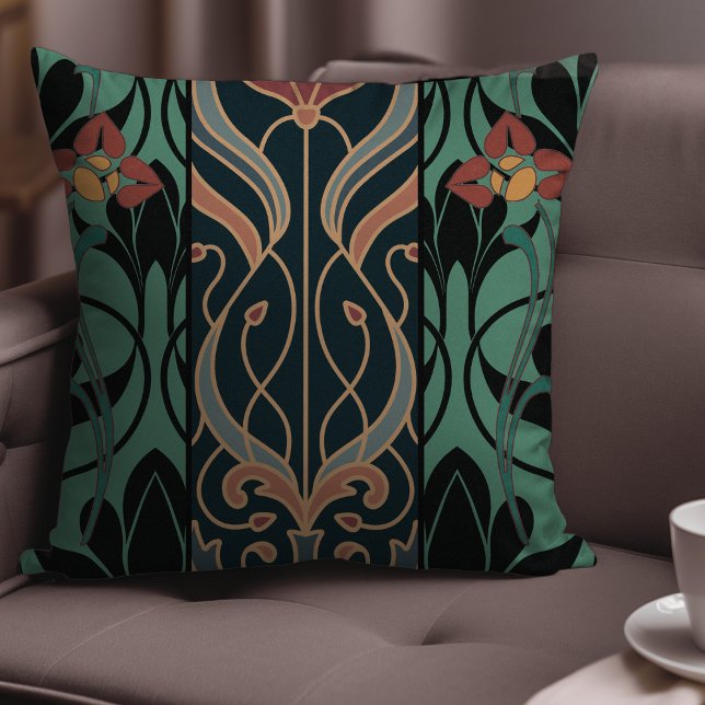 Bold Maximalist Art Nouveau Design Cushion (Creator Uploaded)