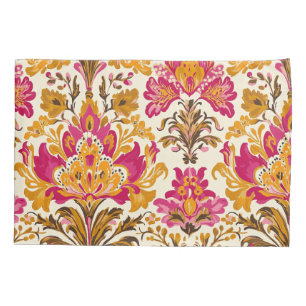 Bold Mediterranean Baroque Floral Pattern Pillowcase