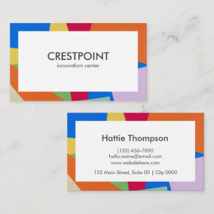 Bold Memorable Colourful Geometric Modern Vibrant Business Card