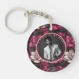 Bold memory tribute Custom Gardenias Key Ring