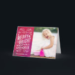 Bold Merry and Bright Holiday Photo Greeting Card<br><div class="desc">Bold Merry and Bright Holiday Photo Greeting Card by Orabella Prints.  Please replace the template photo with one of your own prior to purchasing.</div>