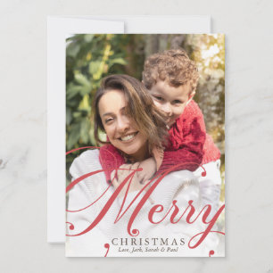 Bold Merry Christmas Photo Holiday Card