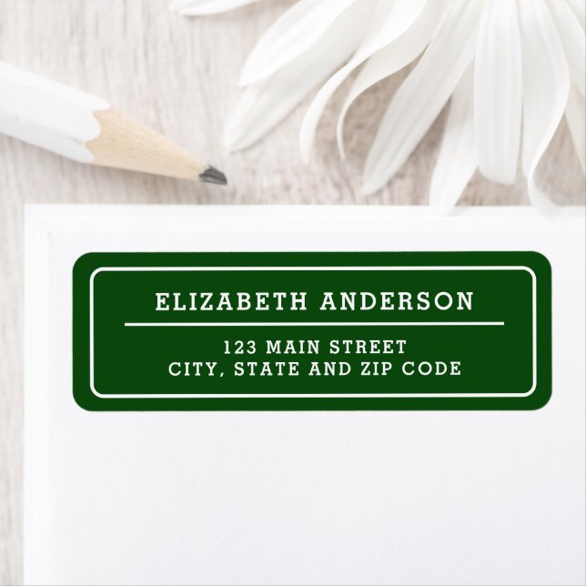 Bold Minimal Emerald Green Personalised (Insitu)