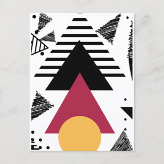 Bold minimal geometric shapes postcard