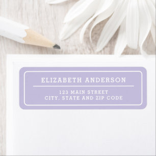 Bold Minimal Light Purple Personalised