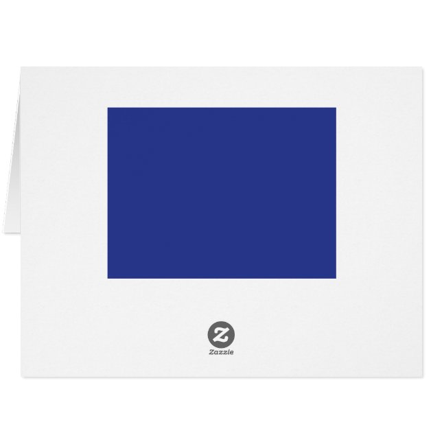 Bold Minimal Wedding Invite in Deep Blue (Back Horizontal)