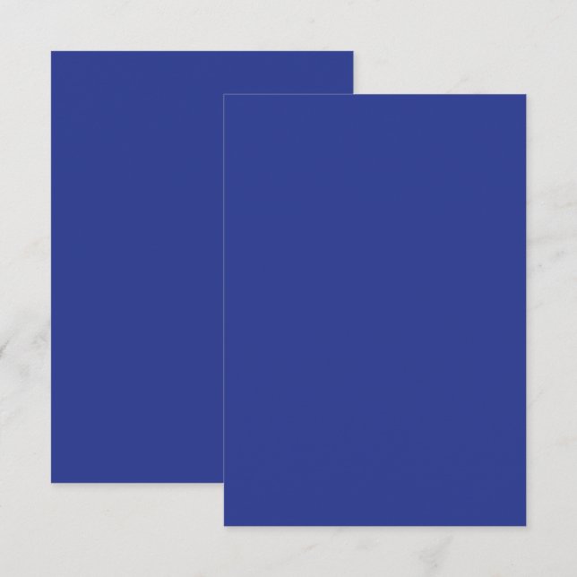 Bold Minimal Wedding Invite in Deep Blue (Front/Back)