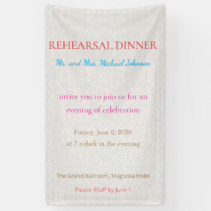 Bold Minimal Wedding Invite in Deep Blue Banner