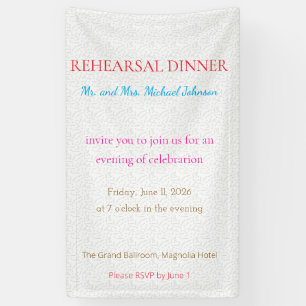 Bold Minimal Wedding Invite in Deep Blue Banner