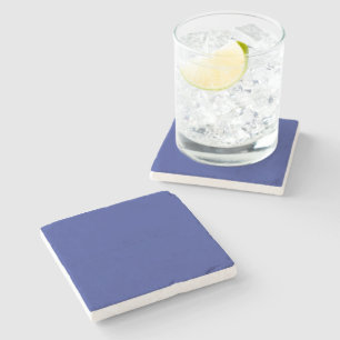 Bold Minimal Wedding Invite in Deep Blue Stone Coaster
