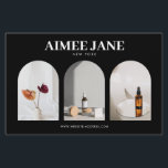 Bold Minimalist Boutique, Salon Photo Trio Black Flyer<br><div class="desc">Elevate your brand and promotions with our customisable flyer template, designed to captivate boutiques, makeup artists, beauty salons, photographers, online shops, and many more. Our sleek and minimalist design places your business name prominently at the top, instantly catching the eye of your audience. With three elegantly arched photo placeholders that...</div>