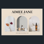 Bold Minimalist Boutique, Salon Photo Trio Ivory Flyer<br><div class="desc">Elevate your brand and promotions with our customisable flyer template, designed to captivate boutiques, makeup artists, beauty salons, photographers, online shops, and many more. Our sleek and minimalist design places your business name prominently at the top, instantly catching the eye of your audience. With three elegantly arched photo placeholders that...</div>