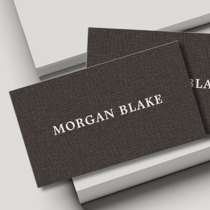 Bold Minimalist Consultant Networking Brown Business Card