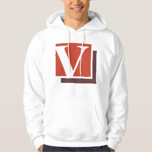 Bold Minimalist Letter V Monogram Hoodie