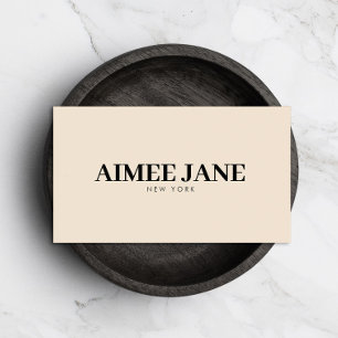 Bold Minimalist Luxury Boutique Dark Ivory Business Card