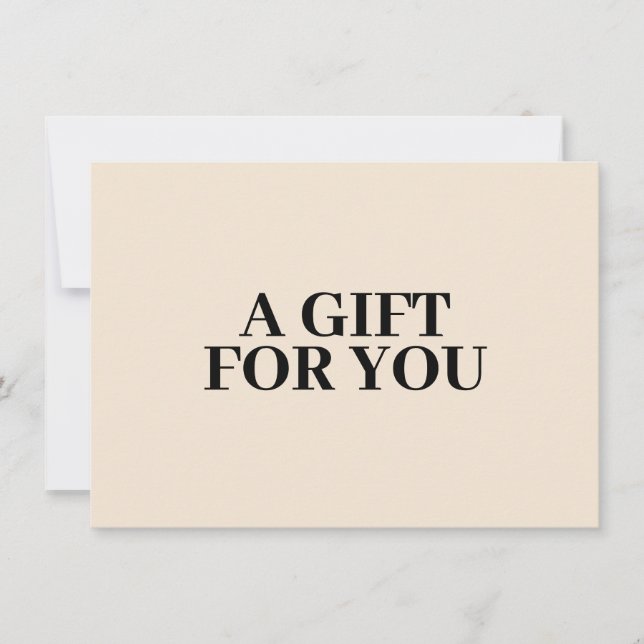 Bold Minimalist Luxury Boutique Ivory Gift Card (Front)