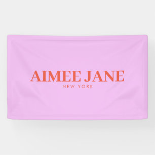Bold Minimalist Luxury Boutique Pink/Orange Banner