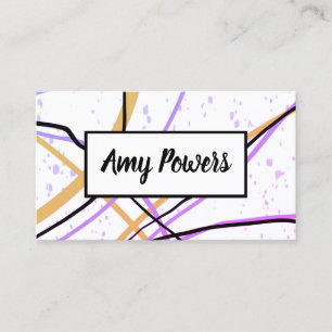 bold minimalist modern chic abstract business card