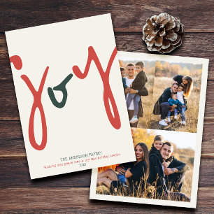 Bold Minimalist Photo Joy Holiday Card