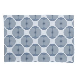 Bold Minimalist Poppy Textured Floral Blue Pillowcase