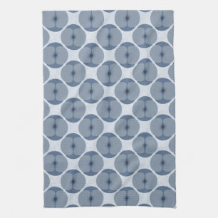Bold Minimalist Poppy Textured Floral Blue Tea Towel
