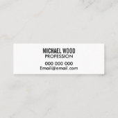 Bold minimalist professional modern business card (Back)