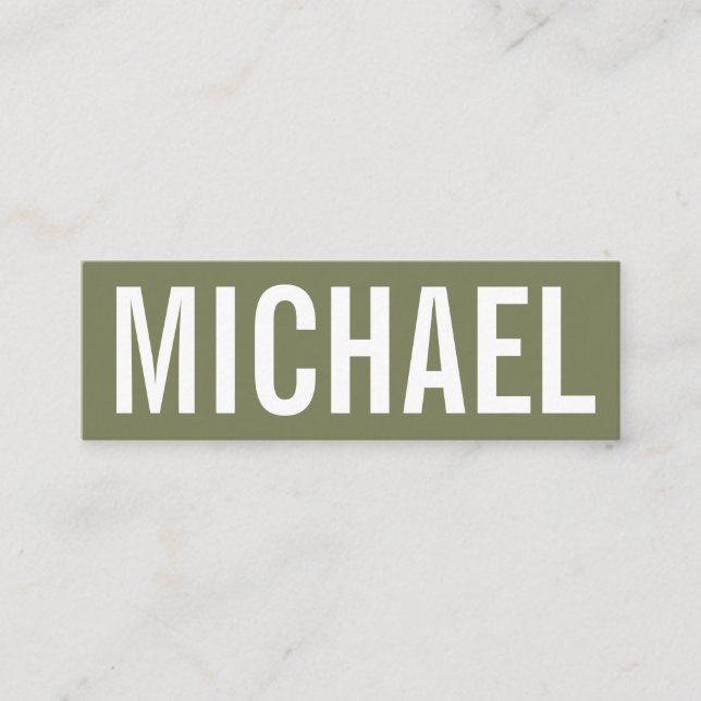 Bold minimalist professional modern business card (Front)
