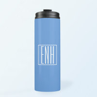 Bold Modern 3 Initials Monogram | Soft Blue