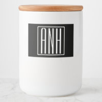 Bold Modern 3 Initials Monogram | White On Black