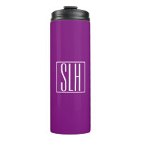 Bold Modern 3 Initials Monogram | White & Purple