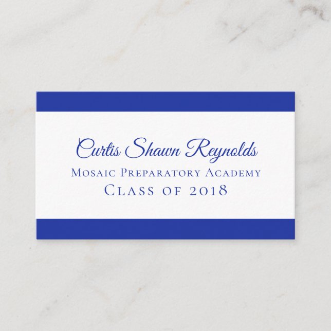 Bold Modern Any Colour Contemporary Calling Card (Front)