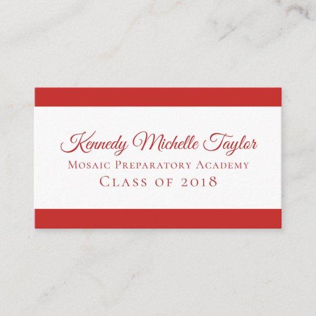 Bold Modern Any Colour Contemporary Calling Card (Front)