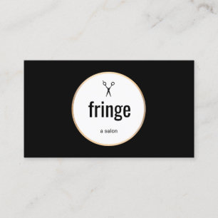 Bold Modern Black and White Hair Stylist Salon Business Card