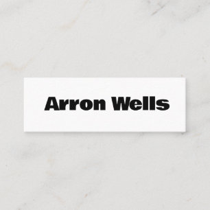 Bold Modern Black and White Mini Business Card
