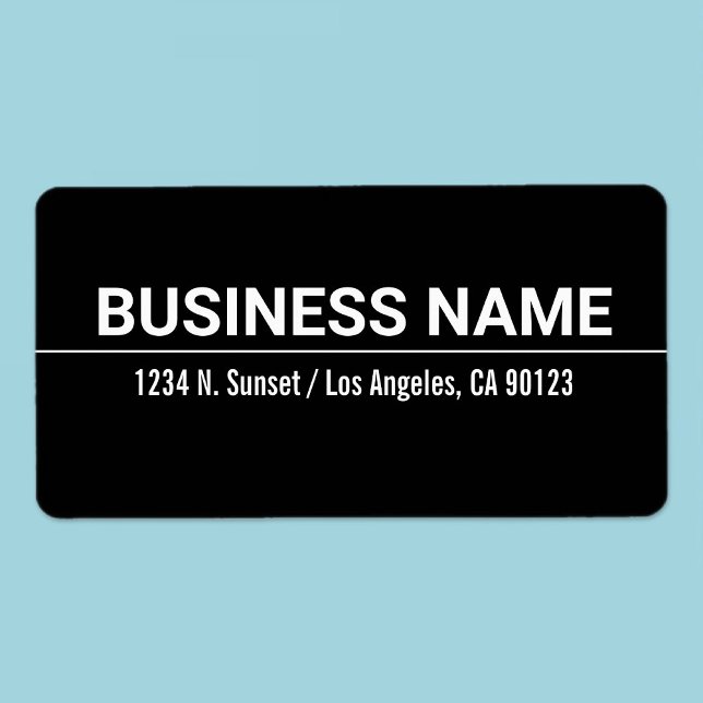 Bold Modern Black White Business Return Address Label (Creator Uploaded)