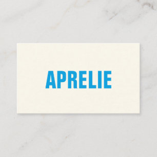 Bold Modern Blue White Creative Professional Business Card