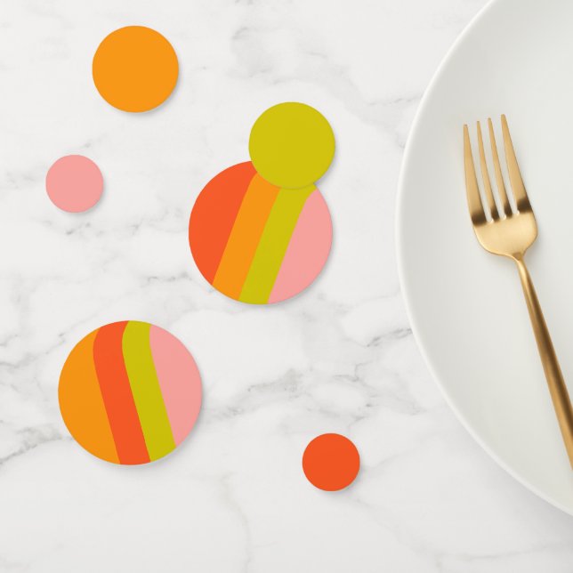 Bold Modern Bright Citrus Wedding Confetti (Group)