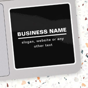 Bold Modern Business Name Template B&W