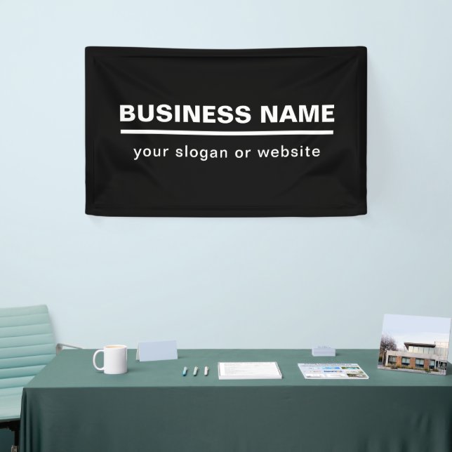 Bold Modern Business Name Template | B&W Banner (Tradeshow)