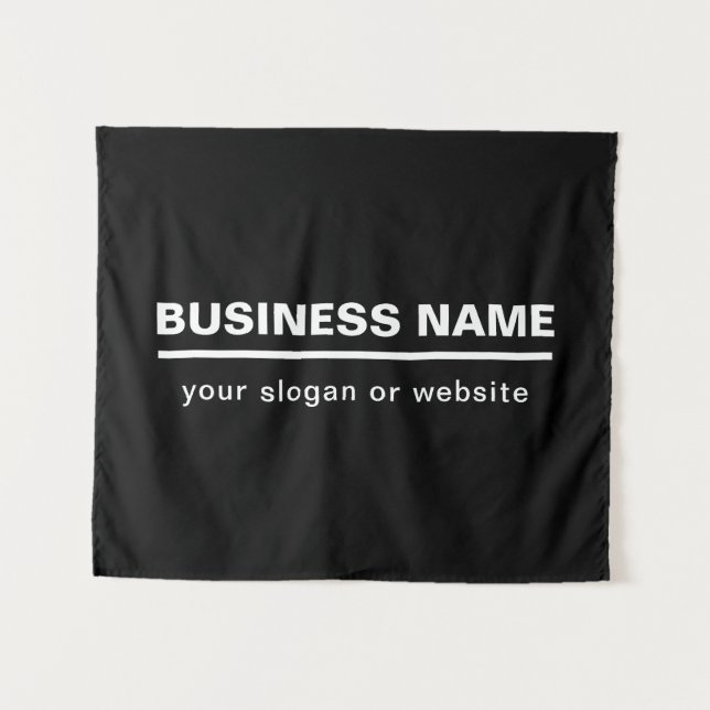 Bold Modern Business Name Template | B&W Tapestry (Front (Horizontal))