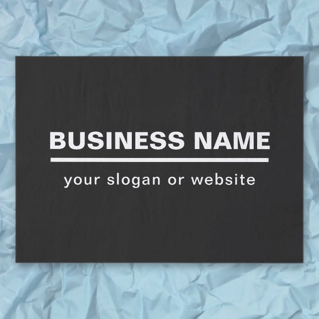 Bold Modern Business Name Template | B&W Tissue Paper (Creator Uploaded)