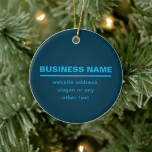 Bold Modern Business Name Template   Blue Ceramic Tree Decoration